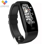 Lerbyee Smart Bracelet T5 Body Temperature Waterproof Fitness Tracker Sleep Monitor Heart Rate Smart Watch Bluetooth Men Women