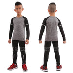 Kids Running Gym Compression Set Men Leggings Yoga Training Jogging Suits Sports T-shirt Children Fitness Tights Workout Clothes