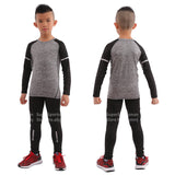Kids Running Gym Compression Set Men Leggings Yoga Training Jogging Suits Sports T-shirt Children Fitness Tights Workout Clothes