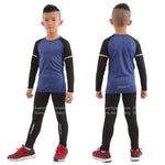 Kids Running Gym Compression Set Men Leggings Yoga Training Jogging Suits Sports T-shirt Children Fitness Tights Workout Clothes