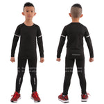 Kids Running Gym Compression Set Men Leggings Yoga Training Jogging Suits Sports T-shirt Children Fitness Tights Workout Clothes