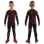 Kids Running Gym Compression Set Men Leggings Yoga Training Jogging Suits Sports T-shirt Children Fitness Tights Workout Clothes