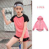 Girls Kids Running Sport Suit Jogging Yoga Underwear Sportswear Girl Gym Fitness Tracksuit Clothes Children Training Underwear