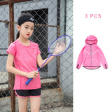 Girls Kids Running Sport Suit Jogging Yoga Underwear Sportswear Girl Gym Fitness Tracksuit Clothes Children Training Underwear
