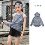 Girls Kids Running Sport Suit Jogging Yoga Underwear Sportswear Girl Gym Fitness Tracksuit Clothes Children Training Underwear