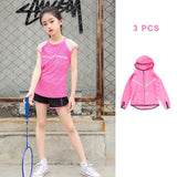 Girls Kids Running Sport Suit Jogging Yoga Underwear Sportswear Girl Gym Fitness Tracksuit Clothes Children Training Underwear