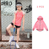 Girls Kids Running Sport Suit Jogging Yoga Underwear Sportswear Girl Gym Fitness Tracksuit Clothes Children Training Underwear