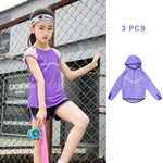 Girls Kids Running Sport Suit Jogging Yoga Underwear Sportswear Girl Gym Fitness Tracksuit Clothes Children Training Underwear