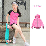 Girls Kids Running Sport Suit Jogging Yoga Underwear Sportswear Girl Gym Fitness Tracksuit Clothes Children Training Underwear