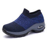 Height Increasing Women Shoes Sport Fashion Sneakers Sock Platform Gym Shoes Breathable Black Tennis Shoes Slip-On Ladies Shoes