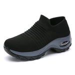 Height Increasing Women Shoes Sport Fashion Sneakers Sock Platform Gym Shoes Breathable Black Tennis Shoes Slip-On Ladies Shoes