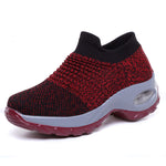 Height Increasing Women Shoes Sport Fashion Sneakers Sock Platform Gym Shoes Breathable Black Tennis Shoes Slip-On Ladies Shoes