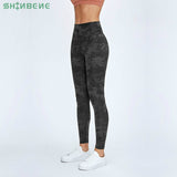 SHINBENE Classical 4.0Version Camo-Panther Fitness Workout Leggings Women Naked-feel 7/8 Length Squat Proof Gym Sport Tights