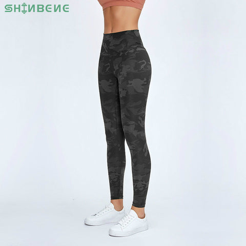 SHINBENE Classical 4.0Version Camo-Panther Fitness Workout Leggings Women Naked-feel 7/8 Length Squat Proof Gym Sport Tights