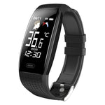 Lerbyee Smart Bracelet T5 Body Temperature Waterproof Fitness Tracker Sleep Monitor Heart Rate Smart Watch Bluetooth Men Women