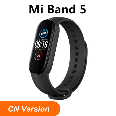 Original Xiaomi Mi Band 5 Wristband 4 Color Heart Rate Fitness Tracker Bluetooth Sport Bracelet AMOLED Screen Miband 5