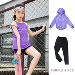 Kids Sports Running Set Girl Sport Suit Jogging Yoga Leggings Underwear Sportswear Gym Tights Fitness Tracksuit Training Clothes