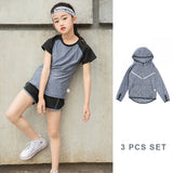 Kids Sports Running Set Girl Sport Suit Jogging Yoga Leggings Underwear Sportswear Gym Tights Fitness Tracksuit Training Clothes