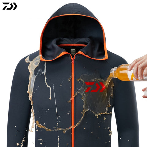 Daiwa Shirt Breathable Fishing Clothing Men Waterproof Fishing Shirts Long Sleeve Fishing Jacket Quick Drying Fishing Clothes