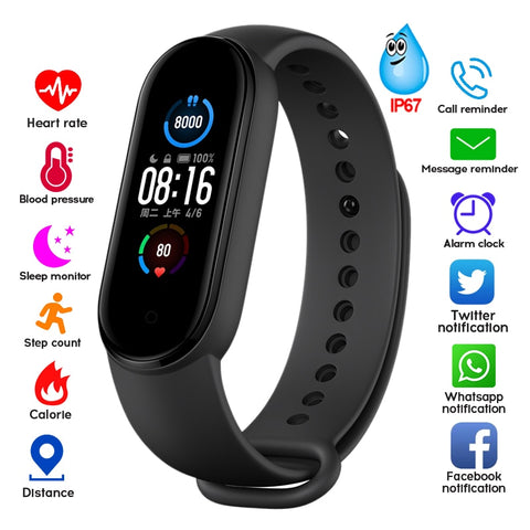Smart Band M5 2020 Smart Bracelet IP67 Waterproof Smarthwatch Blood Pressure Fitness Tracker Smartband Fitness Band Wristbands