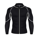 Men T-shirt Fitness Long Sleeve Elastic Sweating Slimming Sauna Suit Sportswear Body Shaper Tees Gym Tops Workout Shirts Jacket