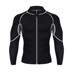 Men T-shirt Fitness Long Sleeve Elastic Sweating Slimming Sauna Suit Sportswear Body Shaper Tees Gym Tops Workout Shirts Jacket