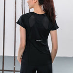 CALOFE 2020 Women Summer T Shirts Slim  Sports Fitness Short Sleeve Tops Mesh Womens Gym Shirt Sport Wear T shirt