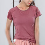 CALOFE 2020 Women Summer T Shirts Slim  Sports Fitness Short Sleeve Tops Mesh Womens Gym Shirt Sport Wear T shirt