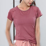 CALOFE 2020 Women Summer T Shirts Slim  Sports Fitness Short Sleeve Tops Mesh Womens Gym Shirt Sport Wear T shirt